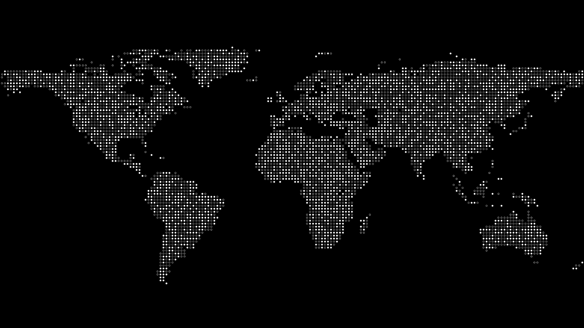 Global footprint — dotted world map